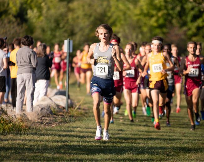 Coleman Clark wins first collegiate race as GRCC cross country teams